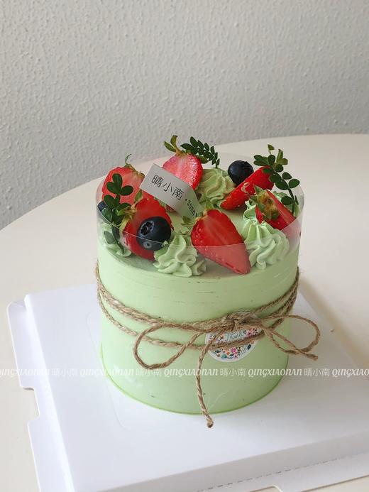 【两人份的快乐】 抹茶草莓森系4寸蛋糕 商品图0