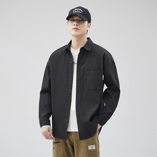 衬衫韩版男装休闲衬衣春季翻领外穿薄款潮条纹长袖衫   AY-D8507【AY-8507】 商品图2