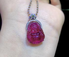 卢比来宝石红碧玺大肚佛重 3.46g 11.7CT