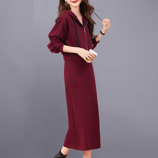 时尚休闲洋气减龄，卫衣连衣裙两件套HR-8810 商品图1
