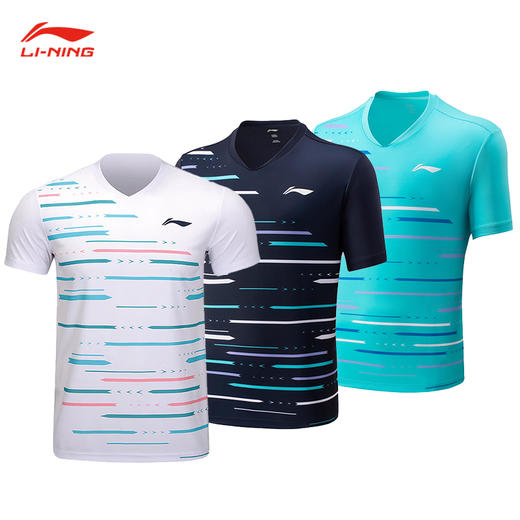 李宁 羽毛球服俱乐部比赛速干短袖 男女同款 AAYU155 商品图0