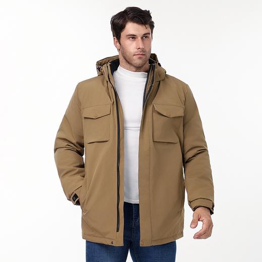 【可拆卸帽】【新款DK】大依优型大码男装连帽棉衣防水户外棉服夹克加肥加大休闲夹克胖子外套上衣 商品图8