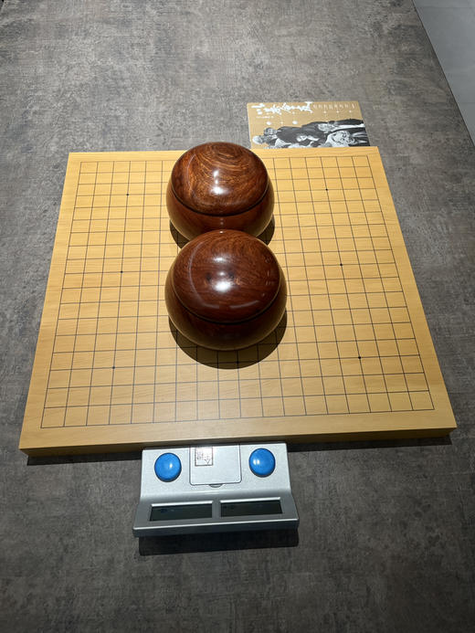 玫瑰红亮光中子+进口花梨木罐+大号4厘米厚实木新榧棋盘 商品图14