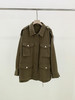 肯豆同款橄榄绿夹克 造型感多口袋设计 复古百搭工装风外套 高工艺定制高密全棉斜纹面料 舒适不易皱 复杂洗水工艺带出复古效果 OVERSIZE落肩版型 中性猎装夹克工装口袋外套 商品缩略图10