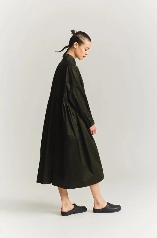 Casey Casey墨绿色衬衫长袖连衣裙 商品图10