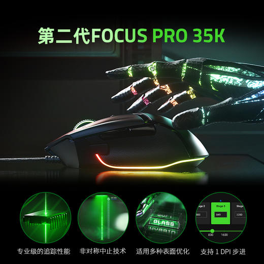 Razer雷蛇巴塞利斯蛇V3  35K有线鼠标【雷蛇官方直营，3年有限质保】 商品图1