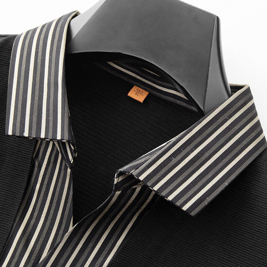 【假两件】【新款DDP】大依优型大码男士假两件衬衫长袖卫衣商务休闲上衣加肥加大胖子舒适 商品图5