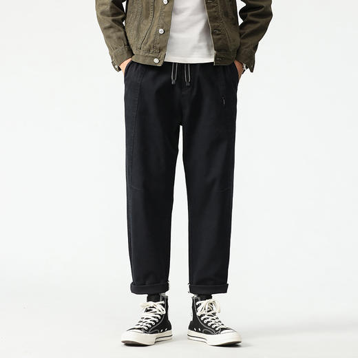 【新款DQ】大依优型大码松紧腰直筒休闲长裤男舒适休闲简约百搭加肥加大男装潮款 商品图7