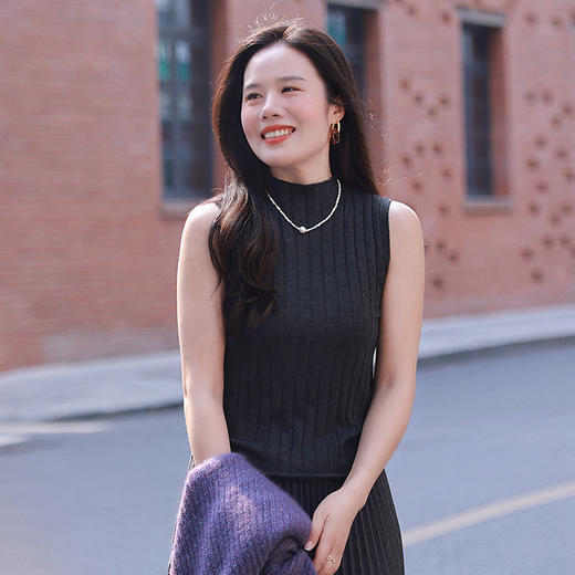 福利品*B入3 混纺竖条纹肌理打底 商品图2