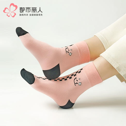 都市丽人短筒袜时尚系列精梳棉袜子女袜子LCTDI3 商品图0