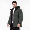 【可拆卸帽】【新款DK】大依优型大码男装连帽棉衣防水户外棉服夹克加肥加大休闲夹克胖子外套上衣 商品缩略图4