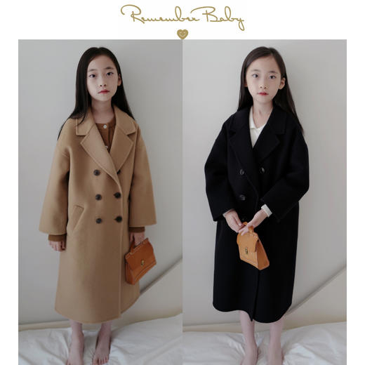 现货 / BLISS | 亲子款 意大利进口 双面呢羊绒大衣 商品图0