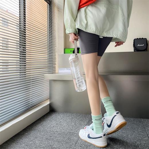 秋冬【纯色中筒袜】日系运动风字母长袜网红外穿 棉袜子ins潮 商品图2