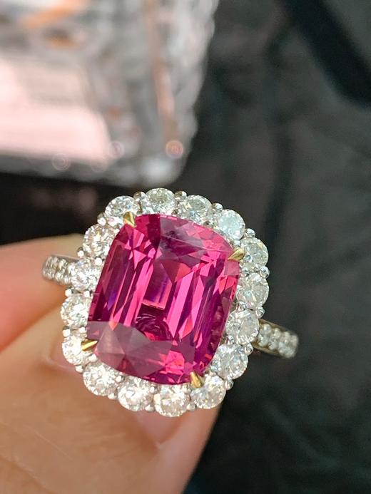 5.35克拉 无烧马亨盖尖晶石戒指吊坠两用款 商品图0