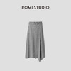ROMI STUDIO“优雅格雷”甄选羊毛软糯松紧腰不规则A字半裙432TS013 商品缩略图0