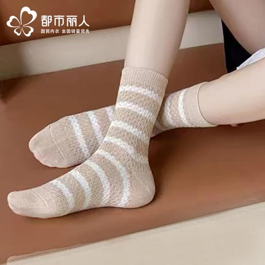 都市丽人中筒袜休闲系列精梳棉袜子女袜子LCTDF2 商品图0