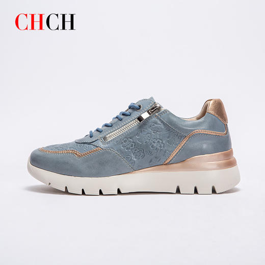 CHCH平衡鞋2024新款专柜正品运动休闲皮鞋侧拉链时尚设计女鞋 商品图4