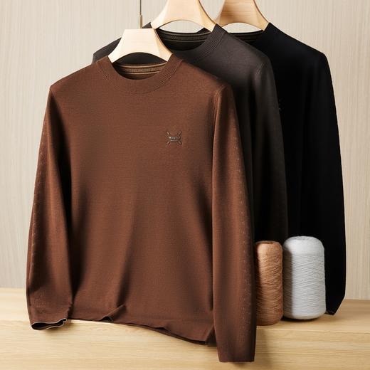 【新款DBJ】大依优型大码毛衣针织衫毛衫休闲加肥加大男士胖子大码内搭上衣打底衫 商品图0