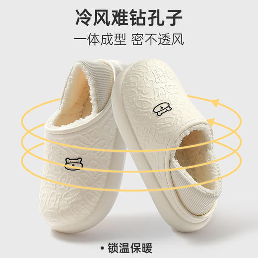 【包跟设计！行走更稳】踩屎感棉拖鞋女冬季外穿包跟情侣加绒保暖家居月子棉鞋男。ry 商品图2