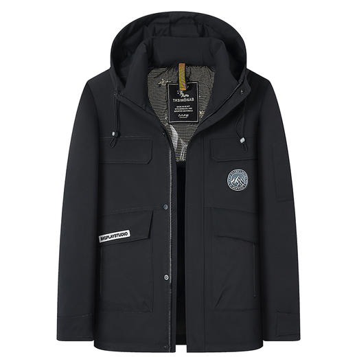 【特大码】【新款DGD】大依优型大码羽绒服90白鸭绒连帽外套休闲胖子大码男休闲宽松加肥加大上衣 商品图8