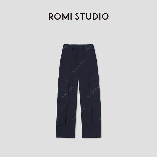 ROMI STUDIO“工装美学”*长绒竹节棉高士线绳染休闲裤 431K0022(现货) 商品图4