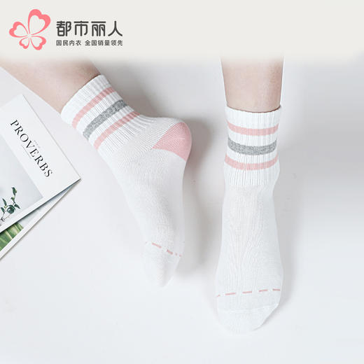 都市丽人眯雅佳中筒袜休闲系列精梳棉袜子女童袜子JCTDA3 商品图0