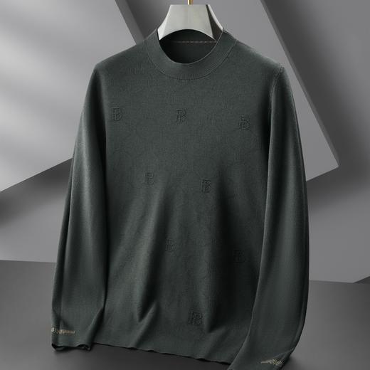 【新款DBJ】大依优型大码毛衣针织衫毛衫休闲加肥加大男士胖子大码内搭上衣打底衫 商品图3