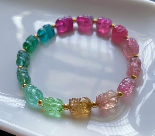 碧玺貔貅18k金手链 14.55g 10-7-6mm 商品图7