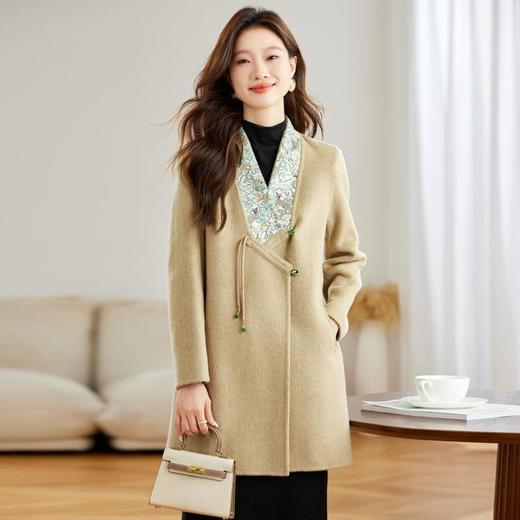 新中式毛呢外套，洋气气质中长大衣HR-3017 商品图1