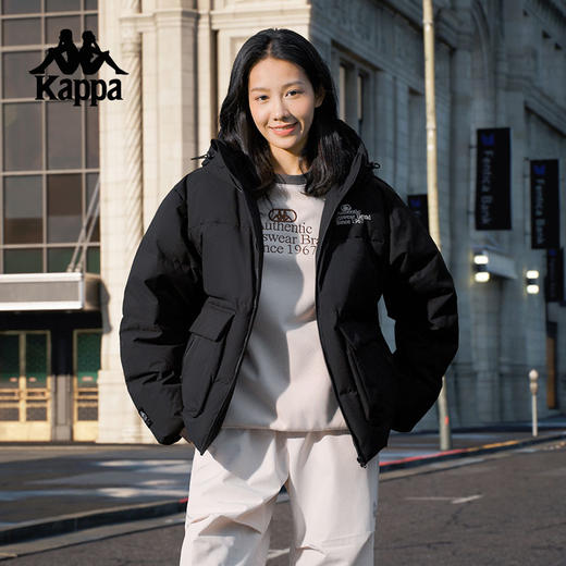 Kappa卡帕背靠背羽绒服外套女2024冬季新款保暖短款棉服上衣男款 商品图3