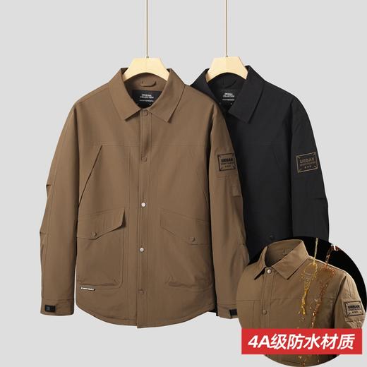 【新款DK】大依优型大码男装连帽棉衣防水户外翻领棉服衬衫领夹克加肥加大休闲夹克胖子外套上衣 商品图9