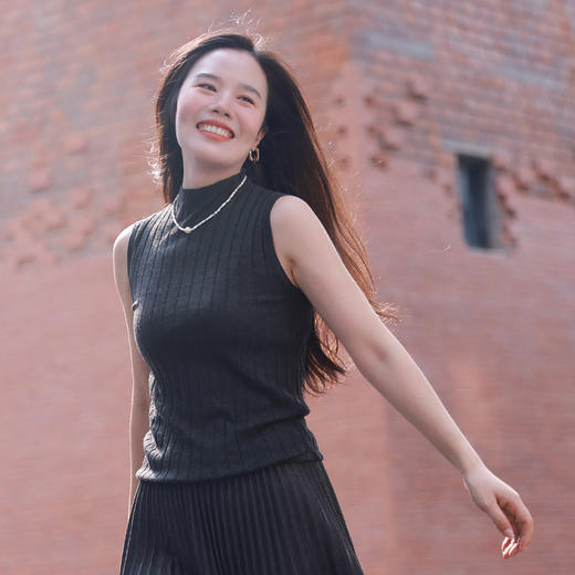 福利品*B入3 混纺竖条纹肌理打底 商品图1