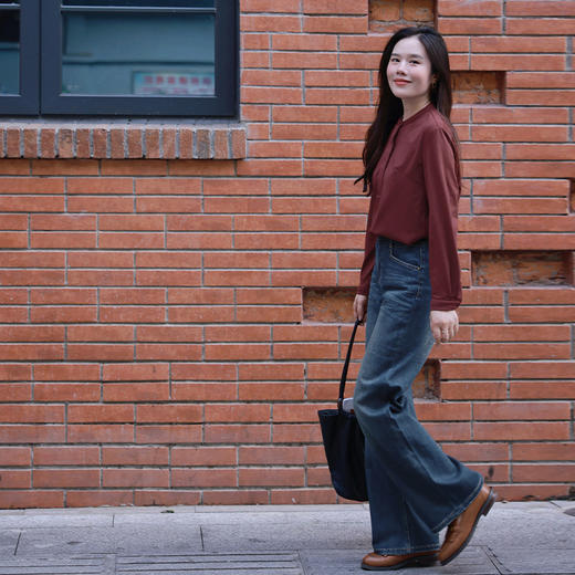 【现货】不挑腿型复古高腰显瘦复古牛仔蓝直筒裤 商品图3