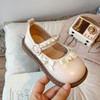【甜美洛丽塔风格，软底舒适，时尚百搭】女童洛丽塔花边小皮鞋 学生秋季新款 软底珍珠公主鞋 蝴蝶结魔术贴单鞋-QQ 商品缩略图3