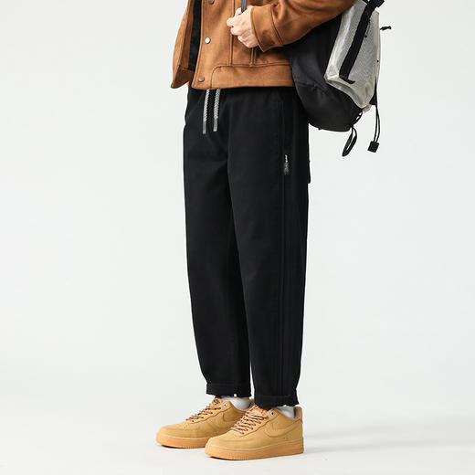 【纯棉】【新款DQ】大依优型大码松紧腰直筒休闲长裤男舒适休闲简约百搭加肥加大男装潮款 商品图1