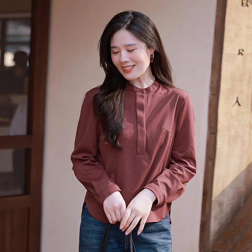 【福利清仓】天丝棉 气质休闲通勤款针织衬衫 商品图2