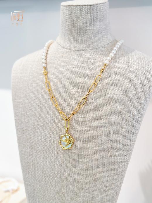 天然巴洛克珍珠O字金属多用项链 商品图2
