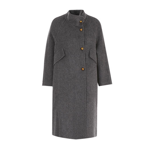 EITIE爱特爱冬季新款大气立领中长款收腰显瘦毛呢大衣外套D2414411 商品图5