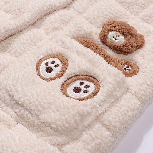 都市丽人睡衣夹棉系列长袖家居服法兰绒烂花夹棉加厚女士夹棉套装LHT1T2 商品图5