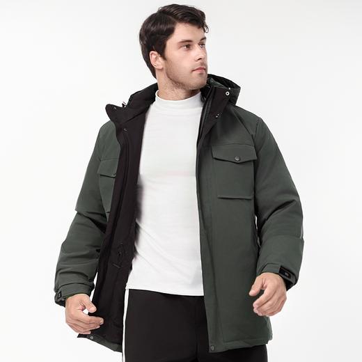 【可拆卸帽】【新款DK】大依优型大码男装连帽棉衣防水户外棉服夹克加肥加大休闲夹克胖子外套上衣 商品图5