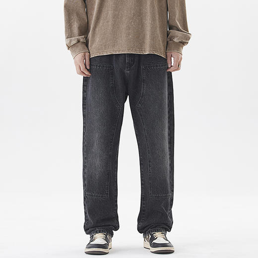 【新款DQ】大依优型大码直筒牛仔裤长裤男舒适休闲简约百搭加肥加大男装潮款 商品图6