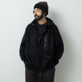 and wander mohair wool knit hoodie 马海毛羊毛针织连帽夹克