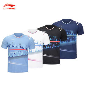 李宁 羽毛球服大赛服系列速干运动短袖 AAYU131/AAYU132