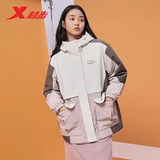 5.9折【自营】XTEP/特步2  女子薄棉服外套2023冬季新款连帽保暖上衣 977428170265 商品图0