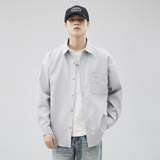 衬衫韩版男装休闲衬衣春季翻领外穿薄款潮条纹长袖衫   AY-D8507【AY-8507】 商品图1