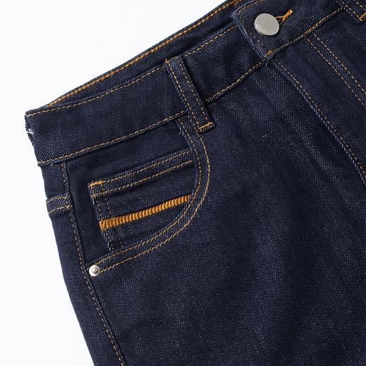 2024秋冬四季百搭直筒 复古撞色赤耳牛仔裤 商品图2