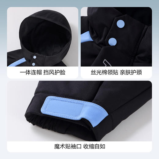 【实体店同款】男童时尚拼色中长款棉衣安奈儿童装AB345578 商品图4