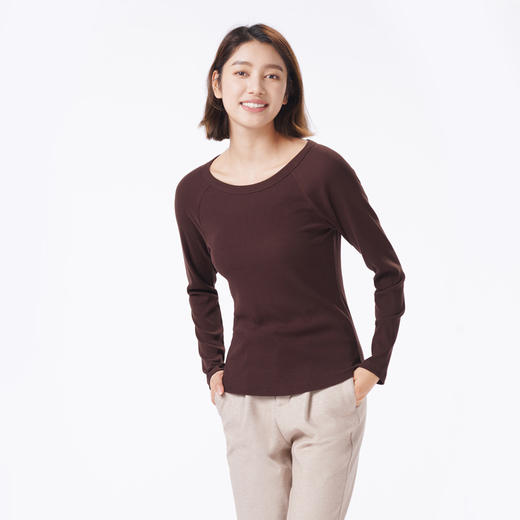 都市丽人保暖衣舒暖单件上衣云柔罗纹棉中厚女士保暖衣单件上衣LWTDA5 商品图1