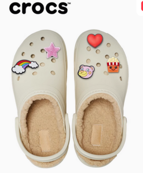 CROCS 骨白色 经典云朵暖棉Clog 207938-2Y2
