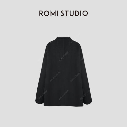 ROMI STUDIO“棕标甄选”*山羊绒绒面短款宽松毛呢外套 431WS364 商品图1